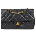 CHANEL 1994-1996 Classic Double Flap Medium Black Lambskin 67898