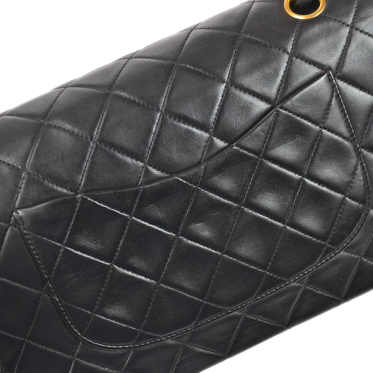 CHANEL 1994-1996 Classic Double Flap Medium Black Lambskin 67898
