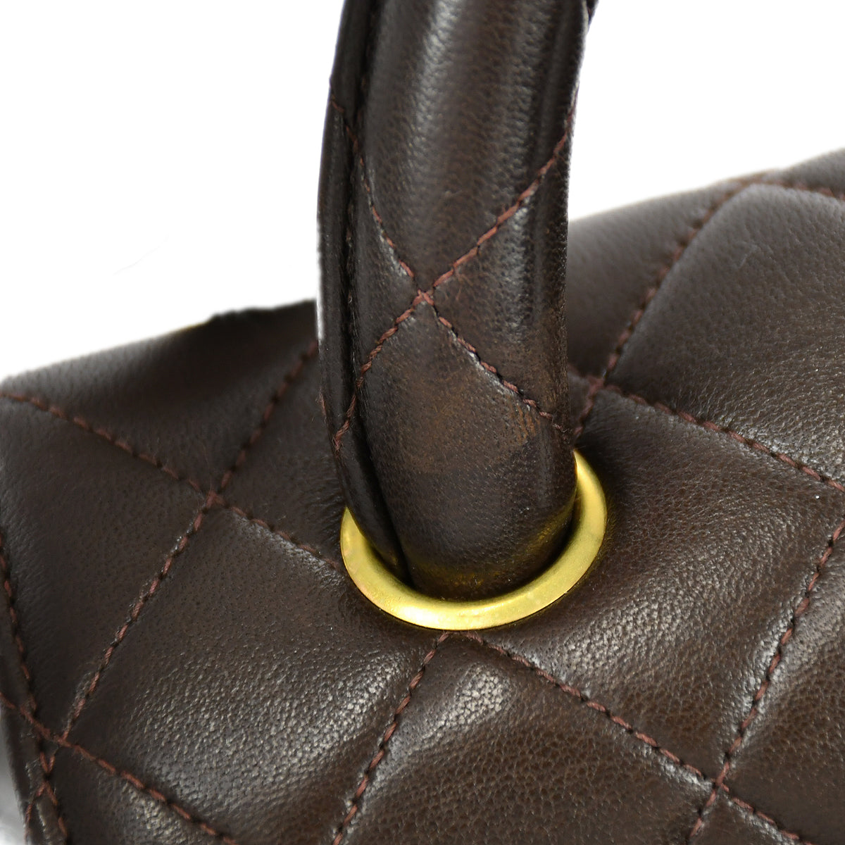 CHANEL 1994 Classic Flap Handbag Medium Brown Lambskin 67725