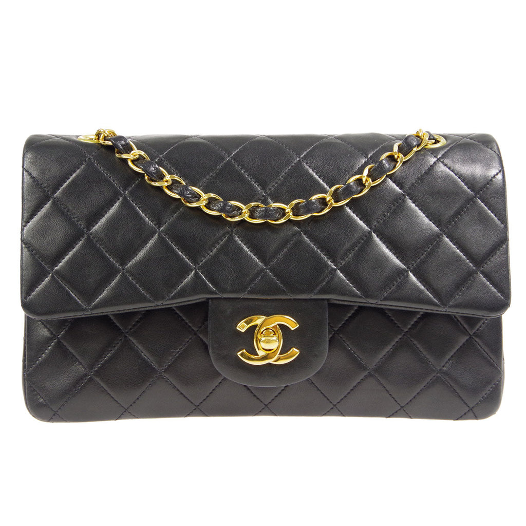 CHANEL 1996-1997 Classic Double Flap Small Black Lambskin 66942