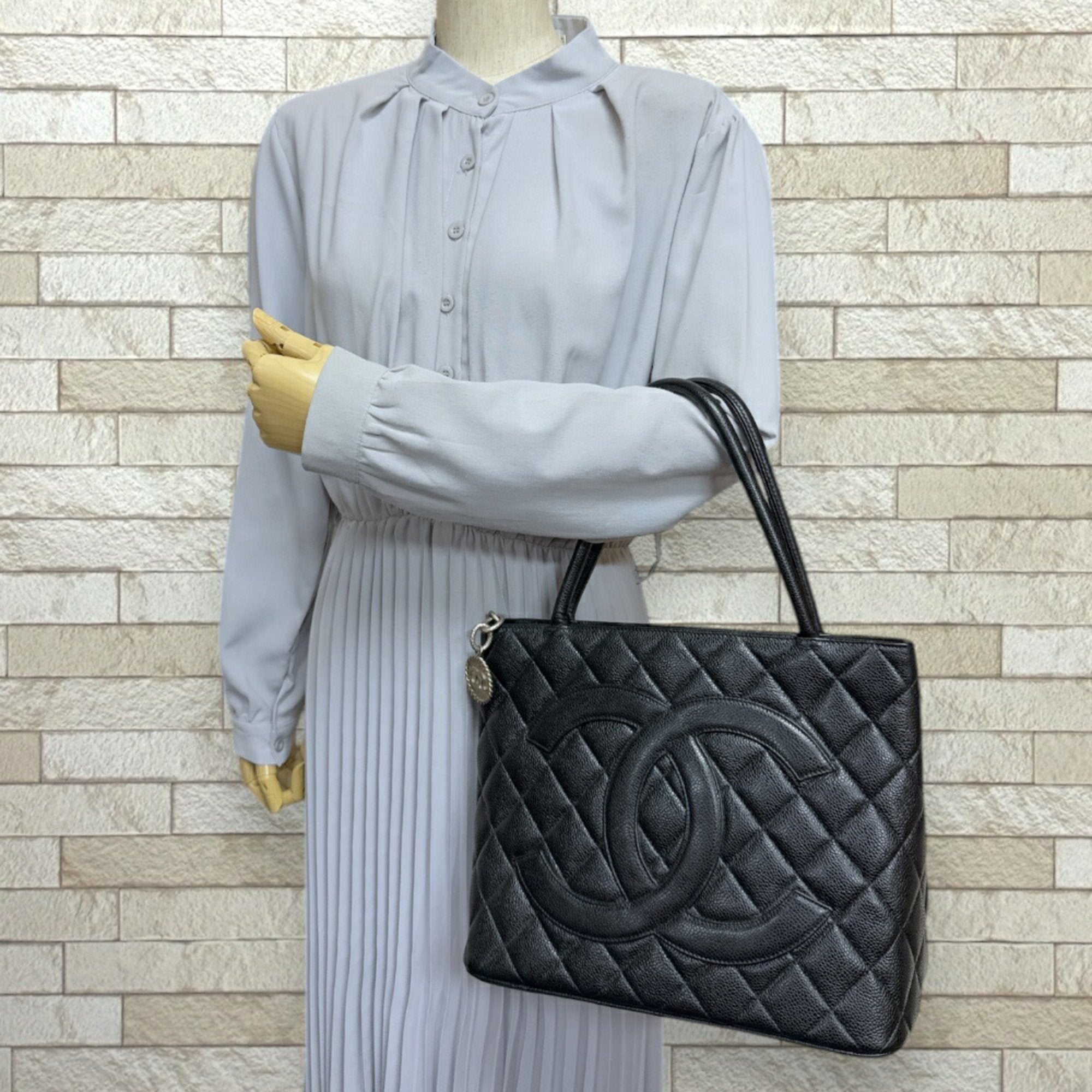 Chanel Leather Medaillon Tote Bag with Minor Wear