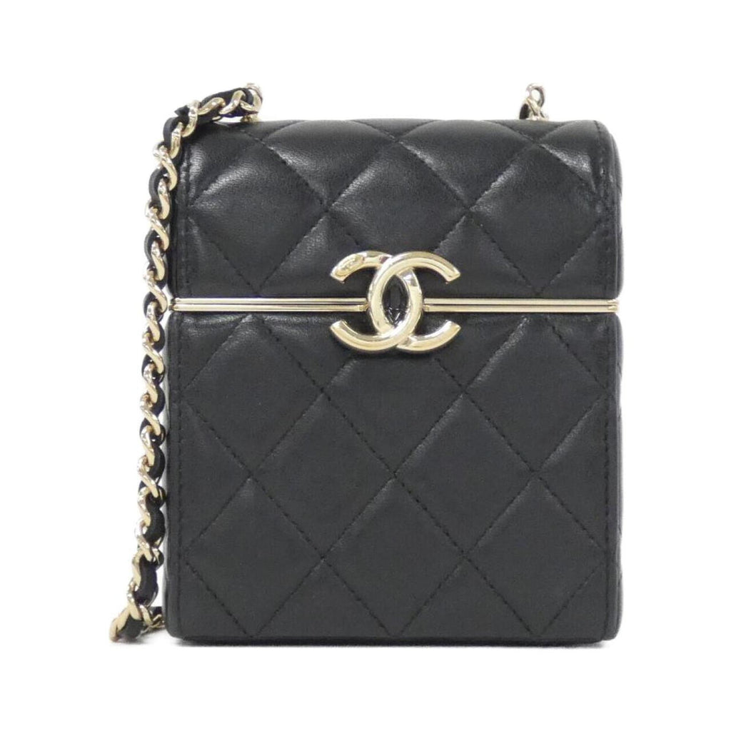 Chanel Leather Vanity Bag with Dust Bag  Card and Mirror