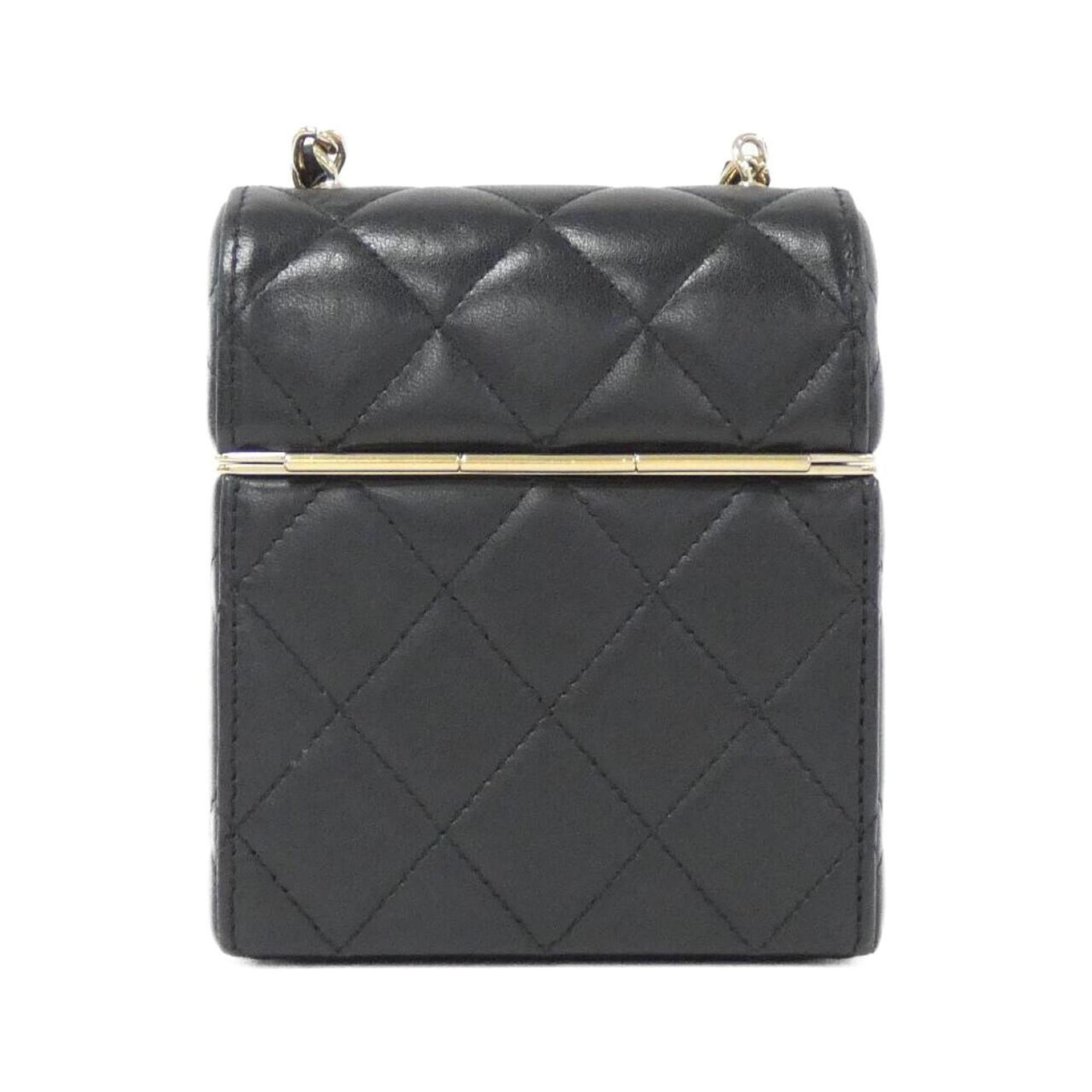 Chanel Leather Vanity Bag with Dust Bag  Card and Mirror