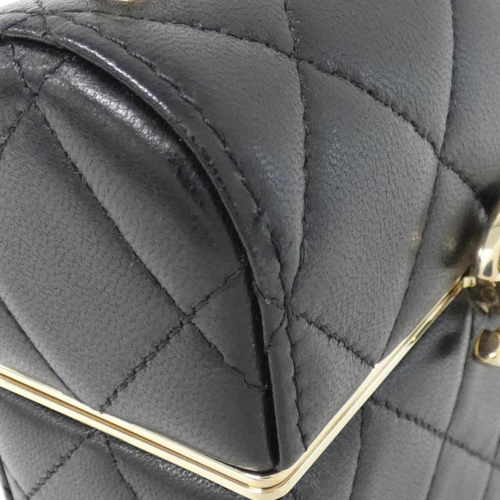 Chanel Leather Vanity Bag with Dust Bag  Card and Mirror
