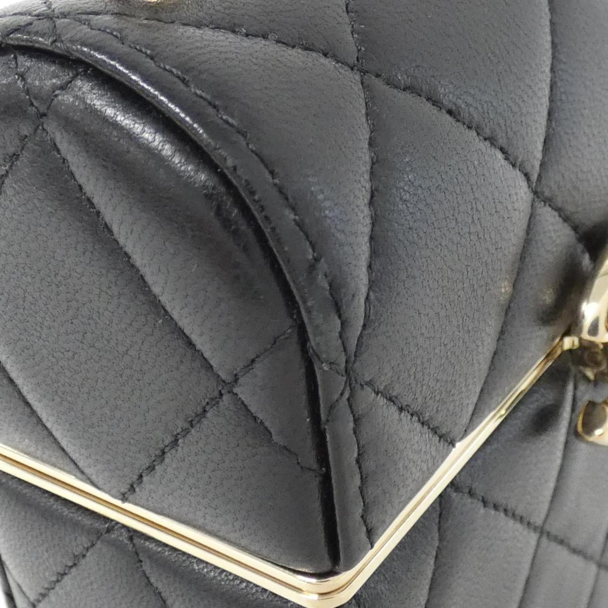 Chanel Leather Vanity Bag with Dust Bag  Card and Mirror