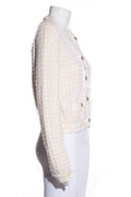 Chanel Cream Sequin Trim Cardigan SZ 42