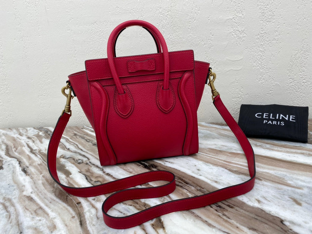 GLAMI Nano LuGucciage Bag In Drummed Red For Women 8in/20cmÃƒâ€šÃ‚Â 