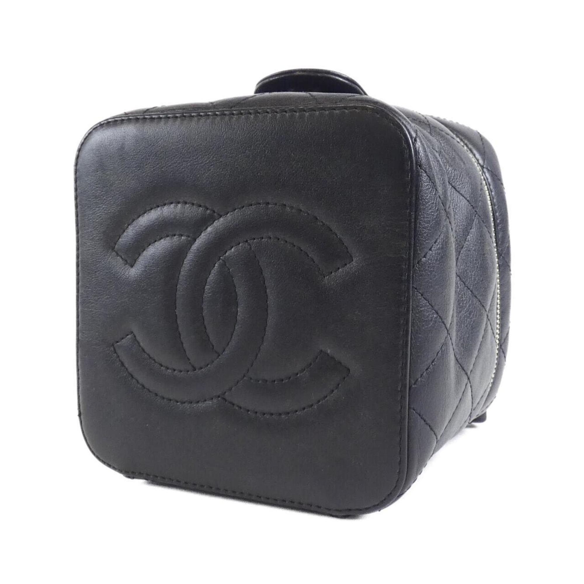 Chanel Leather Vanity Bag with Dust Bag and Mirror