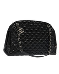 CHANEL Matelasse Chain Shoulder Bag with Enamel Finish and CC Logo