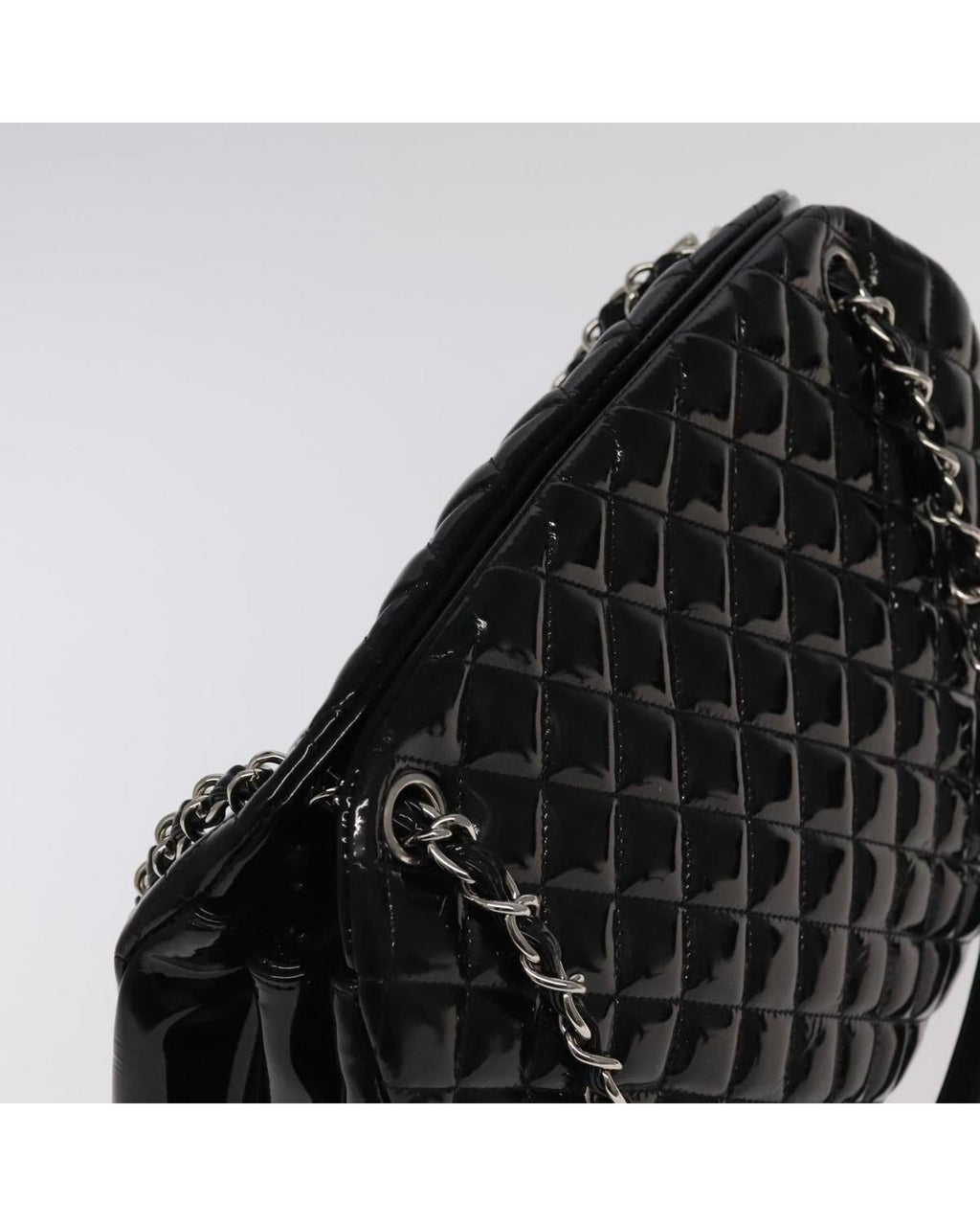CHANEL Matelasse Chain Shoulder Bag with Enamel Finish and CC Logo
