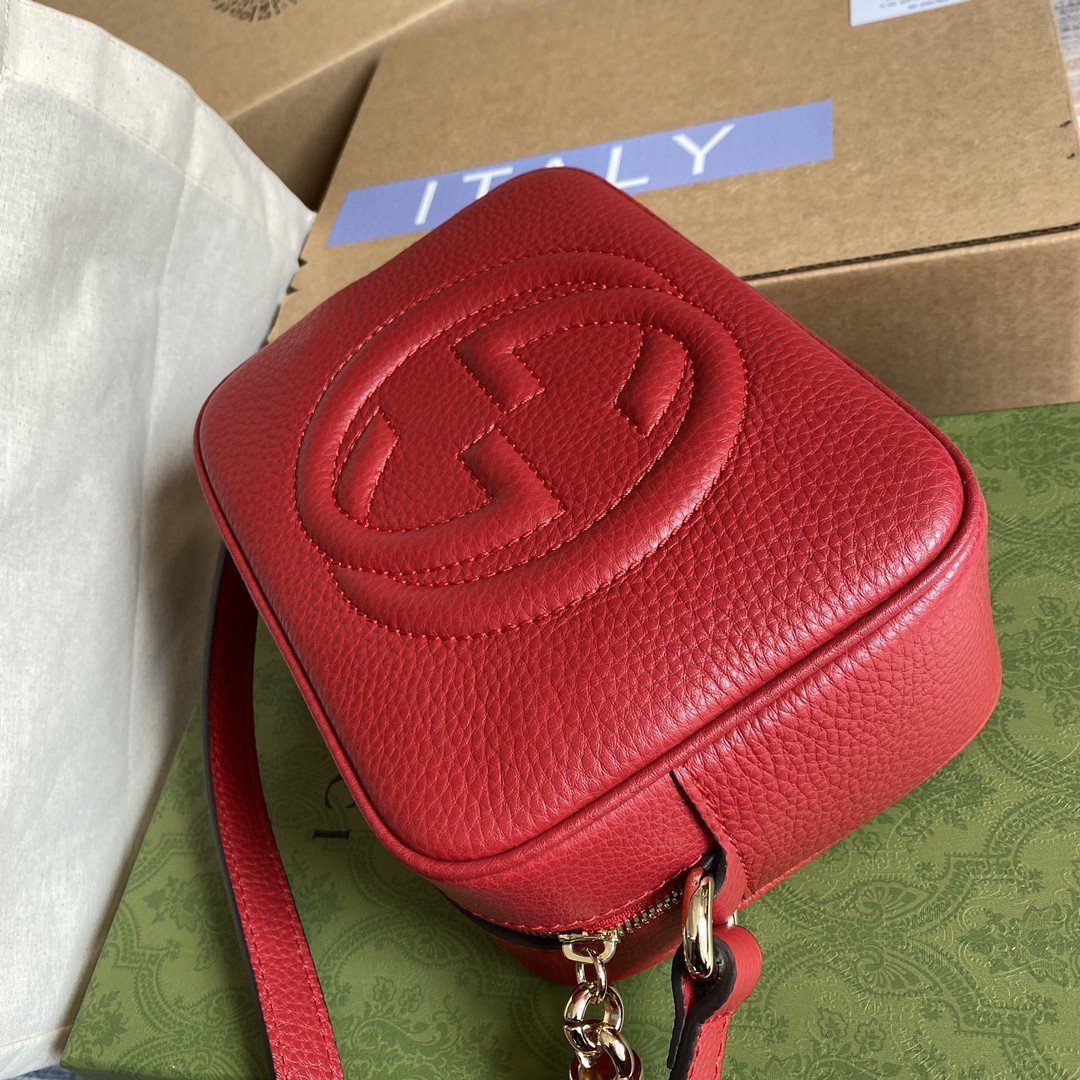 gg Soho Small Disco Bag Red For Women, Women’s Bags, Shoulder And Crossbody Bags 8in/21cm gg 308364