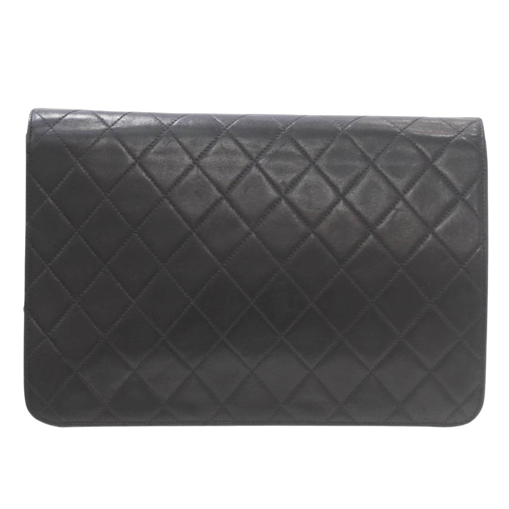Chanel Timeless Leather Handbag with Box and ity Card