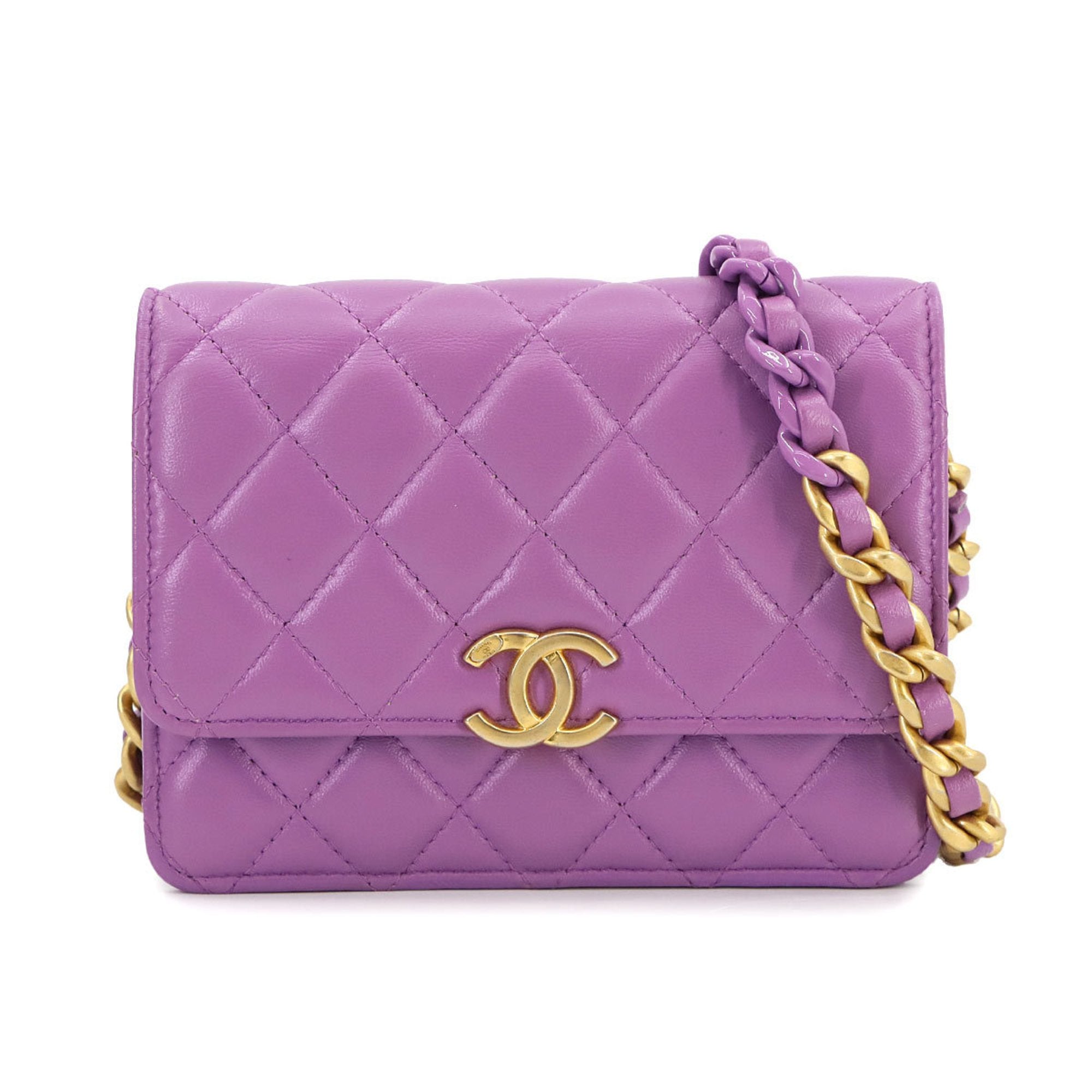 Chanel Leather Shoulder Bag with Dust Bag and  Card