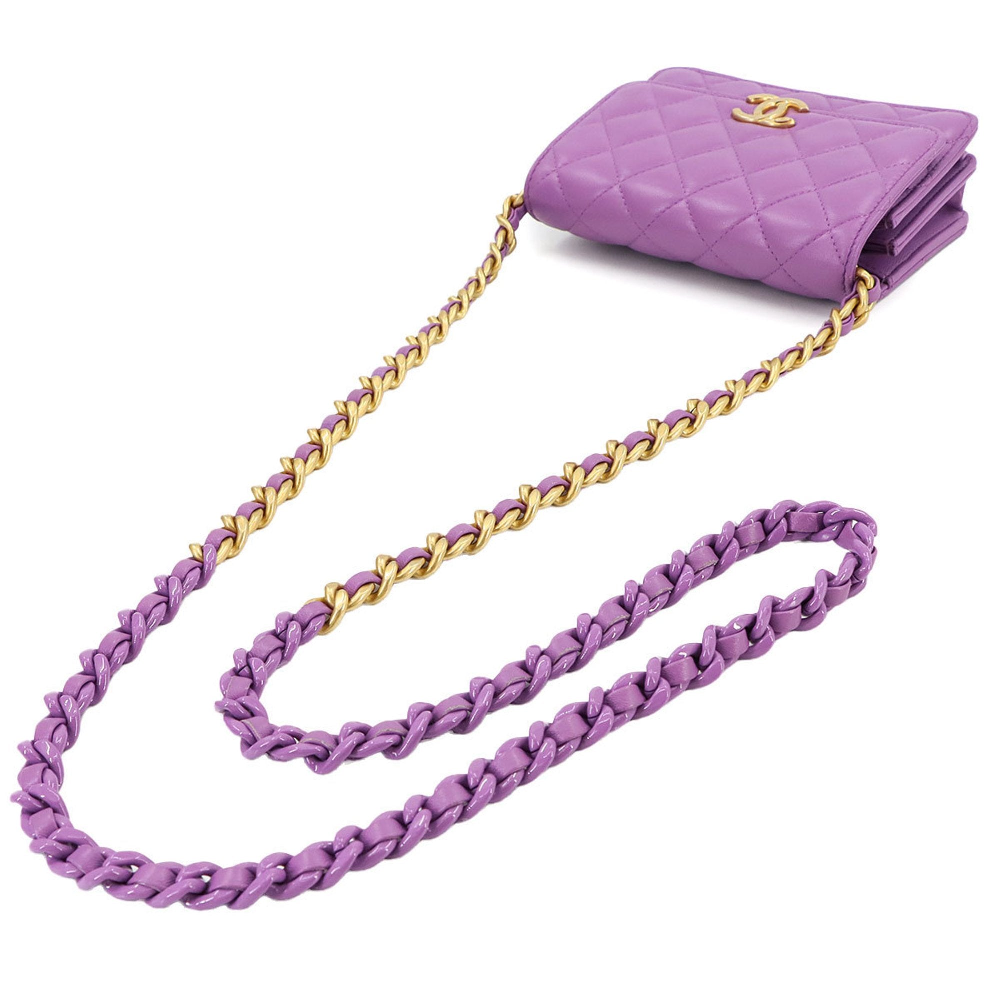 Chanel Leather Shoulder Bag with Dust Bag and  Card