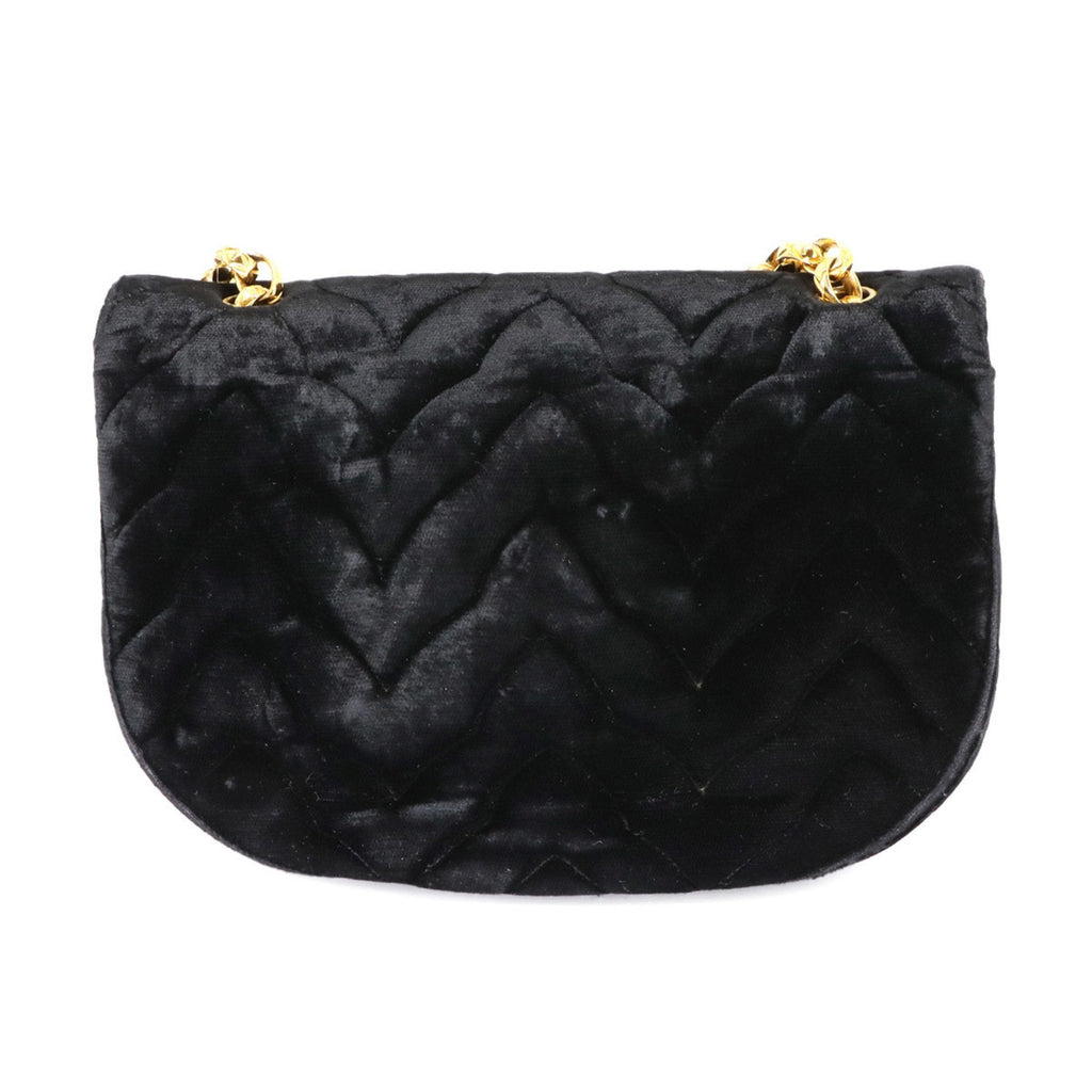 Chanel Velvet Quilted Shoulder Bag