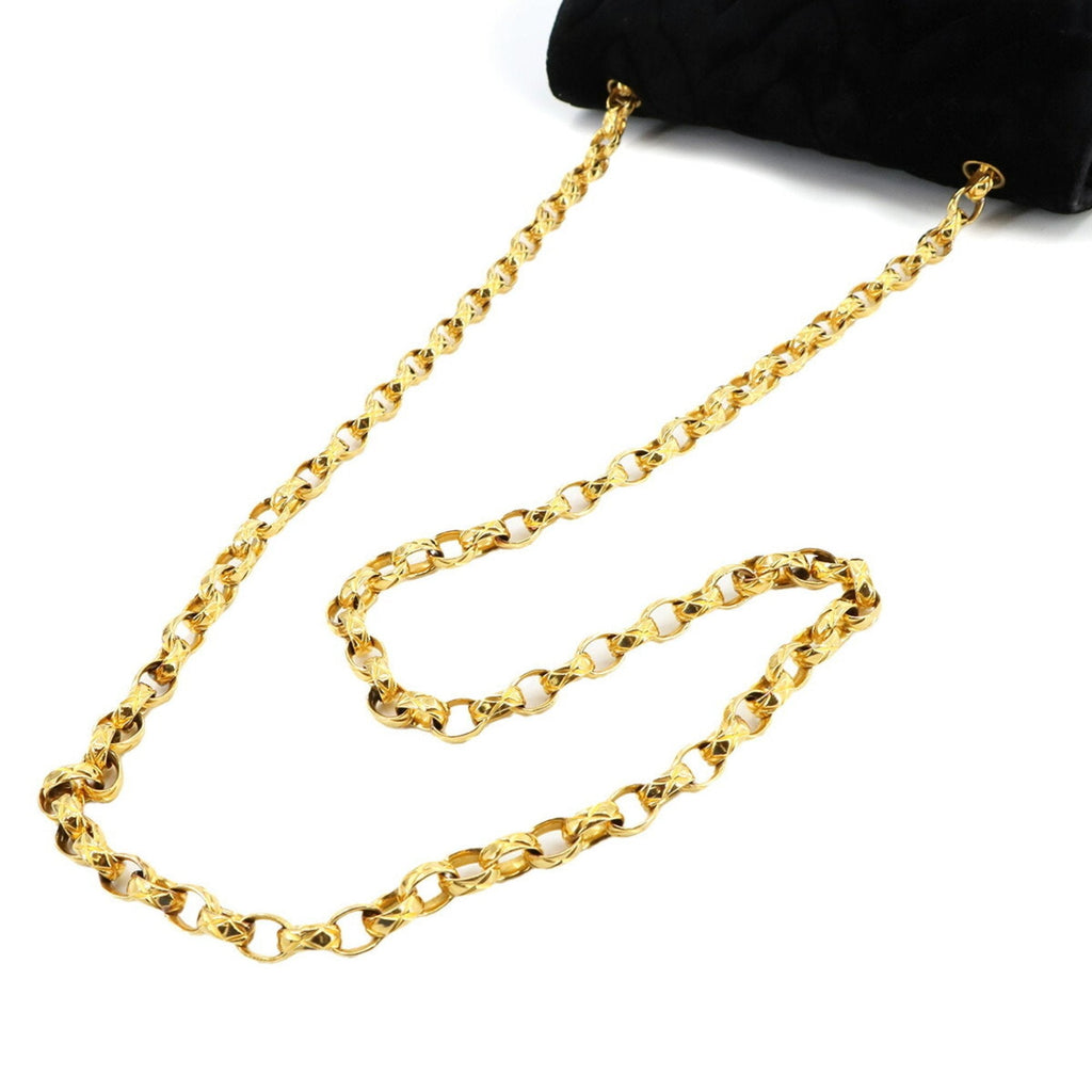 Chanel Velvet Quilted Shoulder Bag