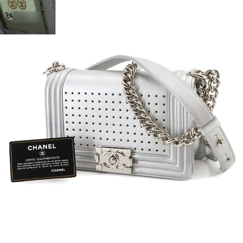 Chanel Boy Perforated Leather Shoulder Bag