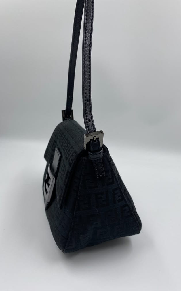 Fendi Zucca Baguette Bag - Black
