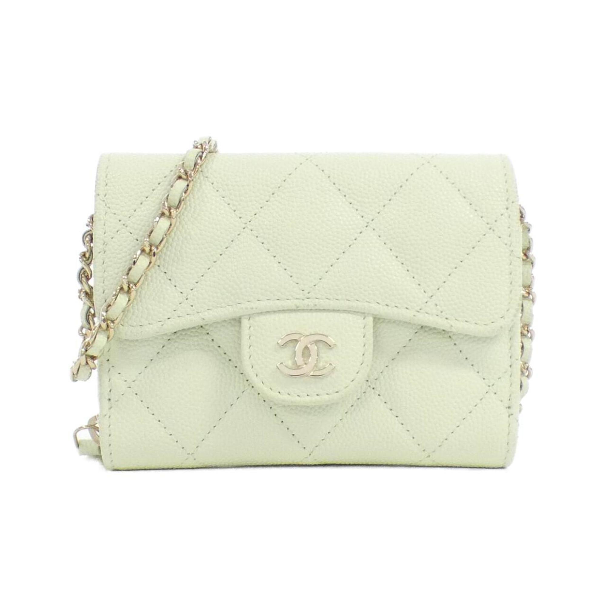 Chanel Leather Card Holder with Dust Bag and  Card