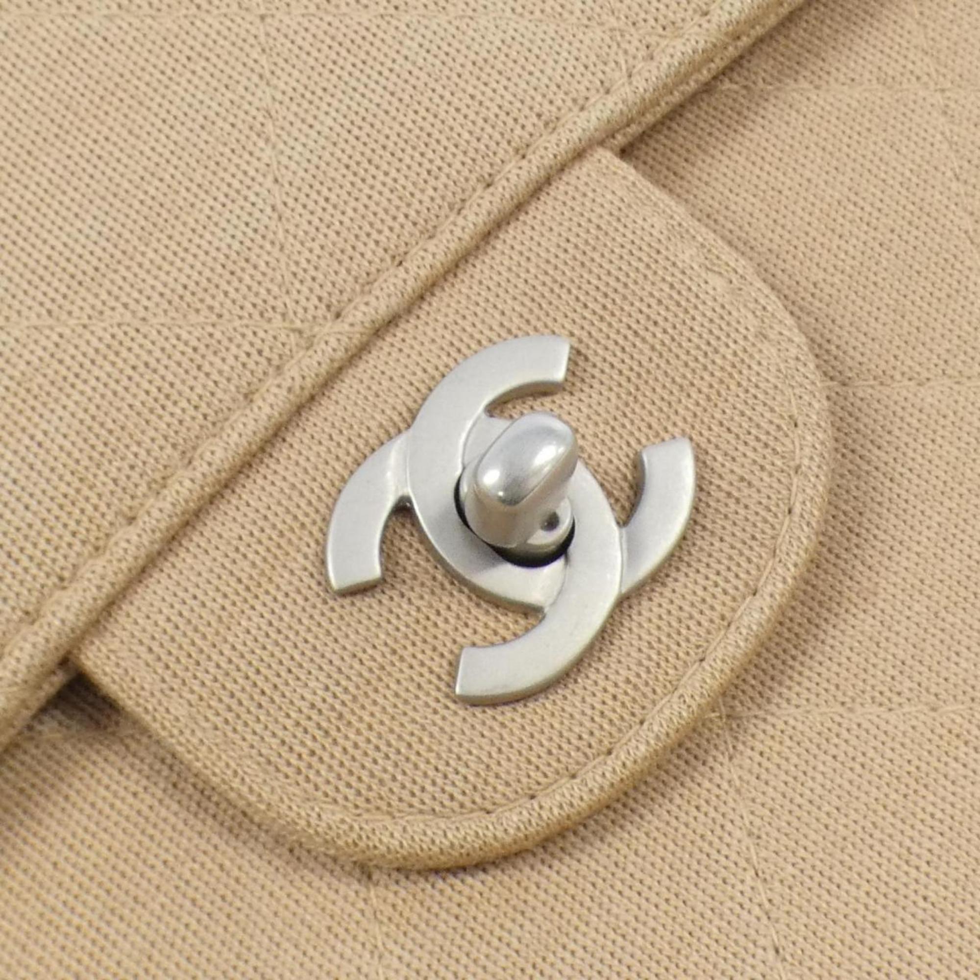 Chanel Canvas Single Flap Bag with Box and Dust Bag