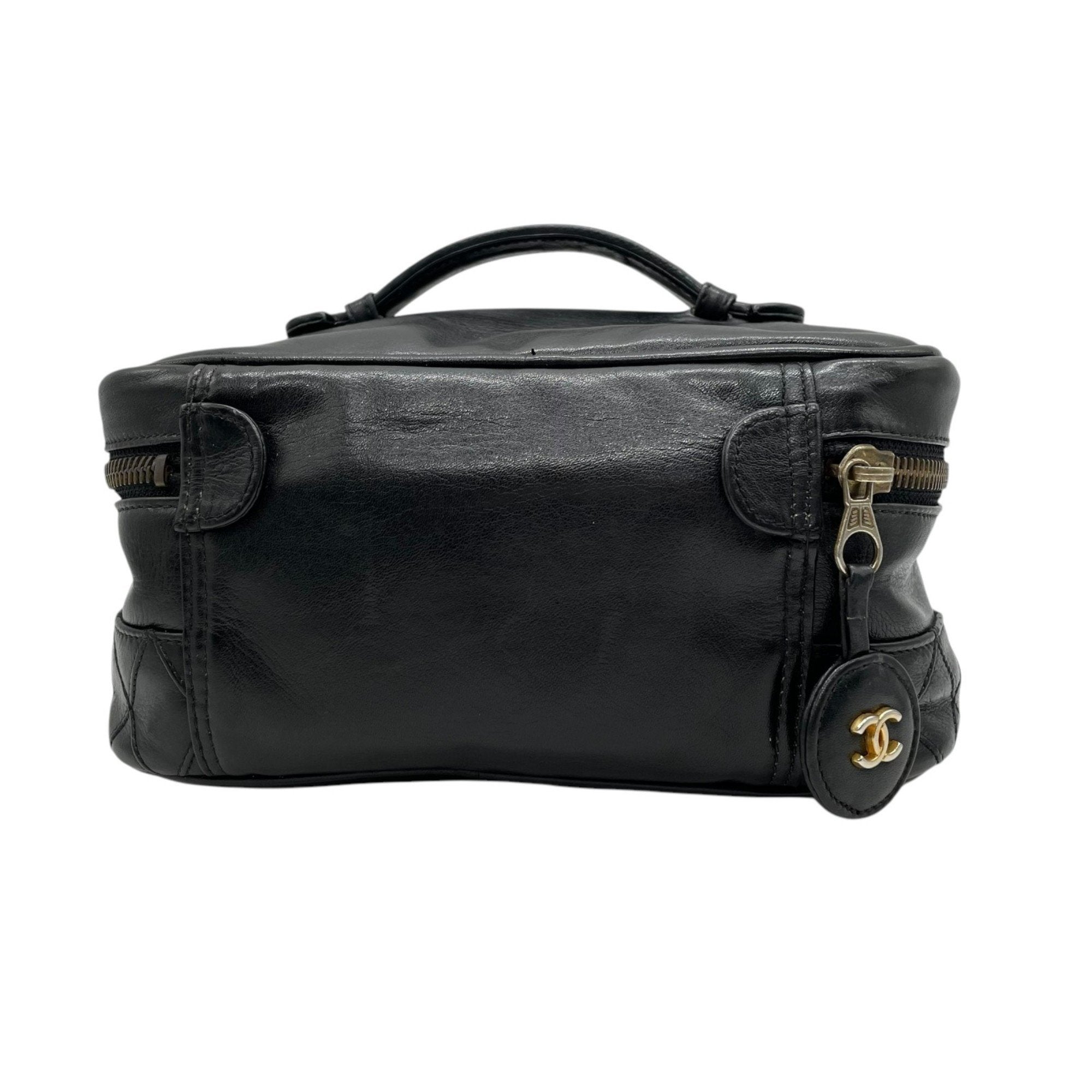 Chanel Leather Vanity Bag with  Card and Italian Craftsmanship