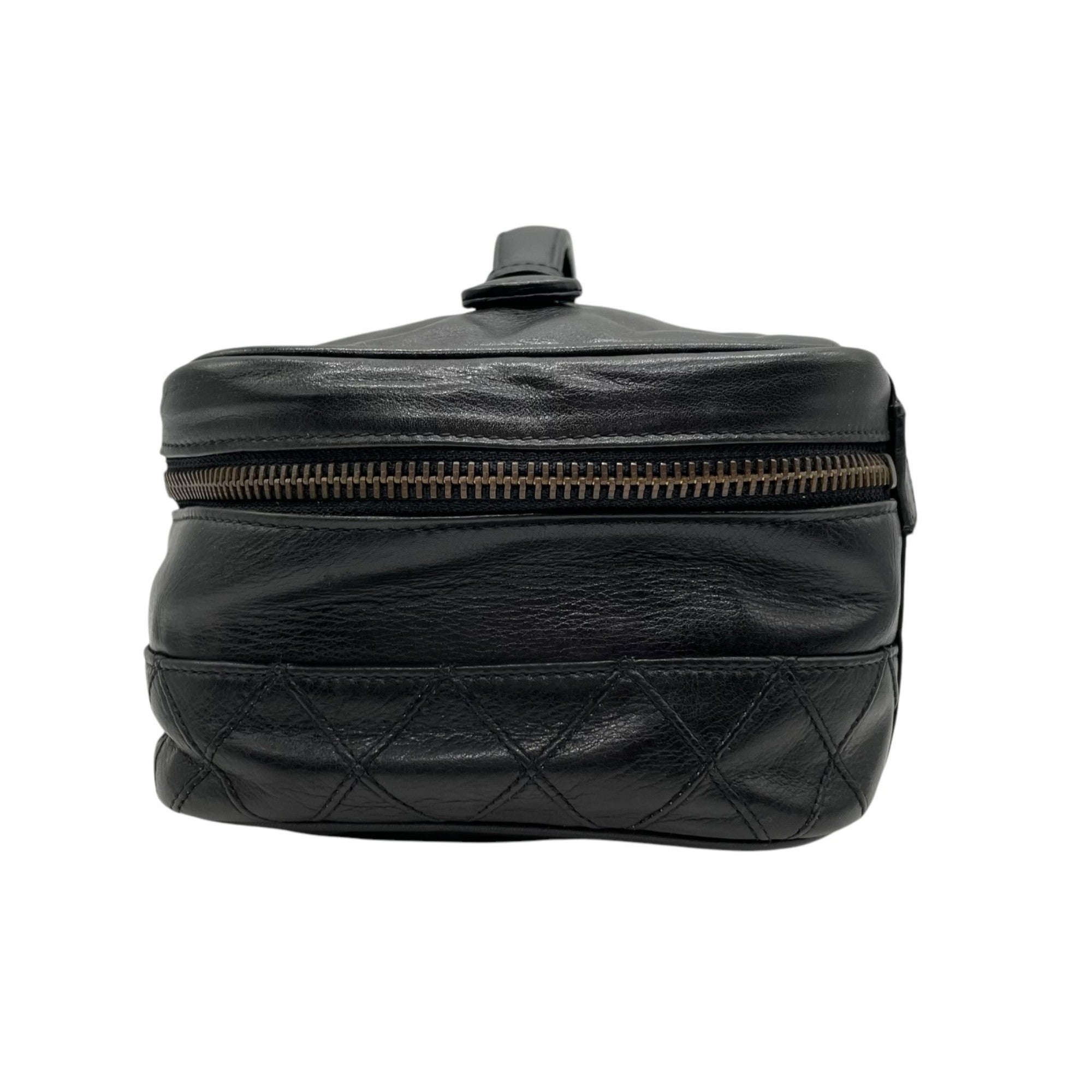 Chanel Leather Vanity Bag with  Card and Italian Craftsmanship