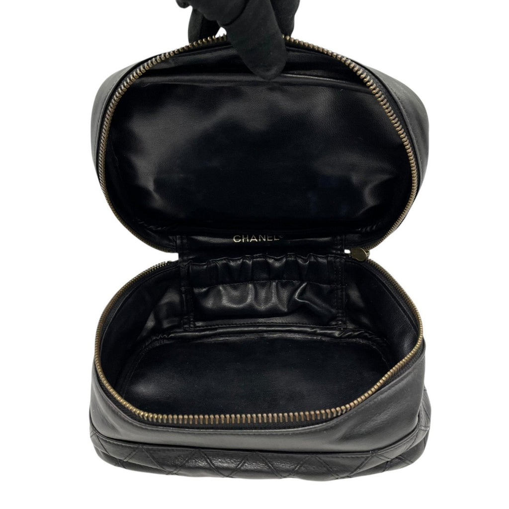 Chanel Leather Vanity Bag with  Card and Italian Craftsmanship