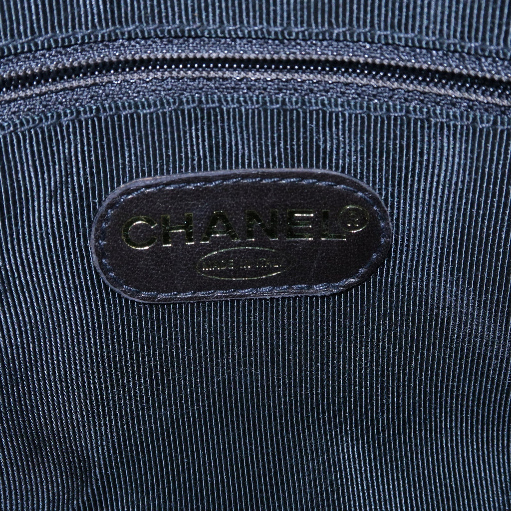 CHANEL Matelasse Caviar Skin Chain Tote Bag Shoulder Bag Black