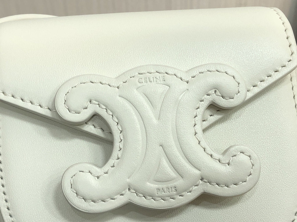 GLAMI Mini BesaGLAMI Cuir Triomphe White For Women 4in/11cm 10J303DPQ.01BC