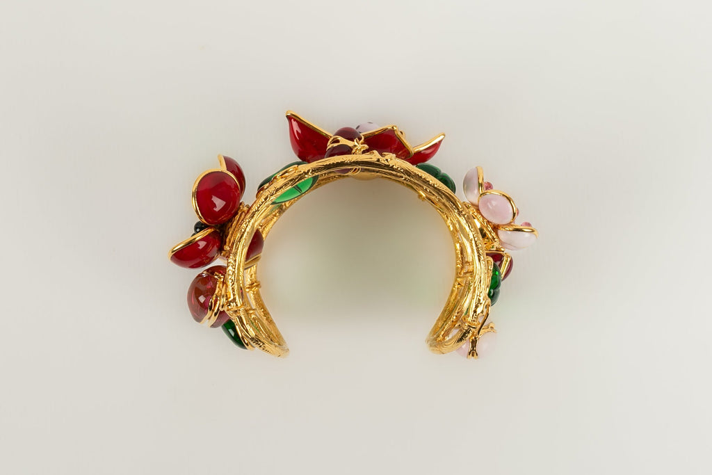 Bracelet manchette fleurs Augustine