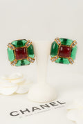 Boucles d'oreilles en pÃƒÆ’Ã‚Â¢te de verre Chanel