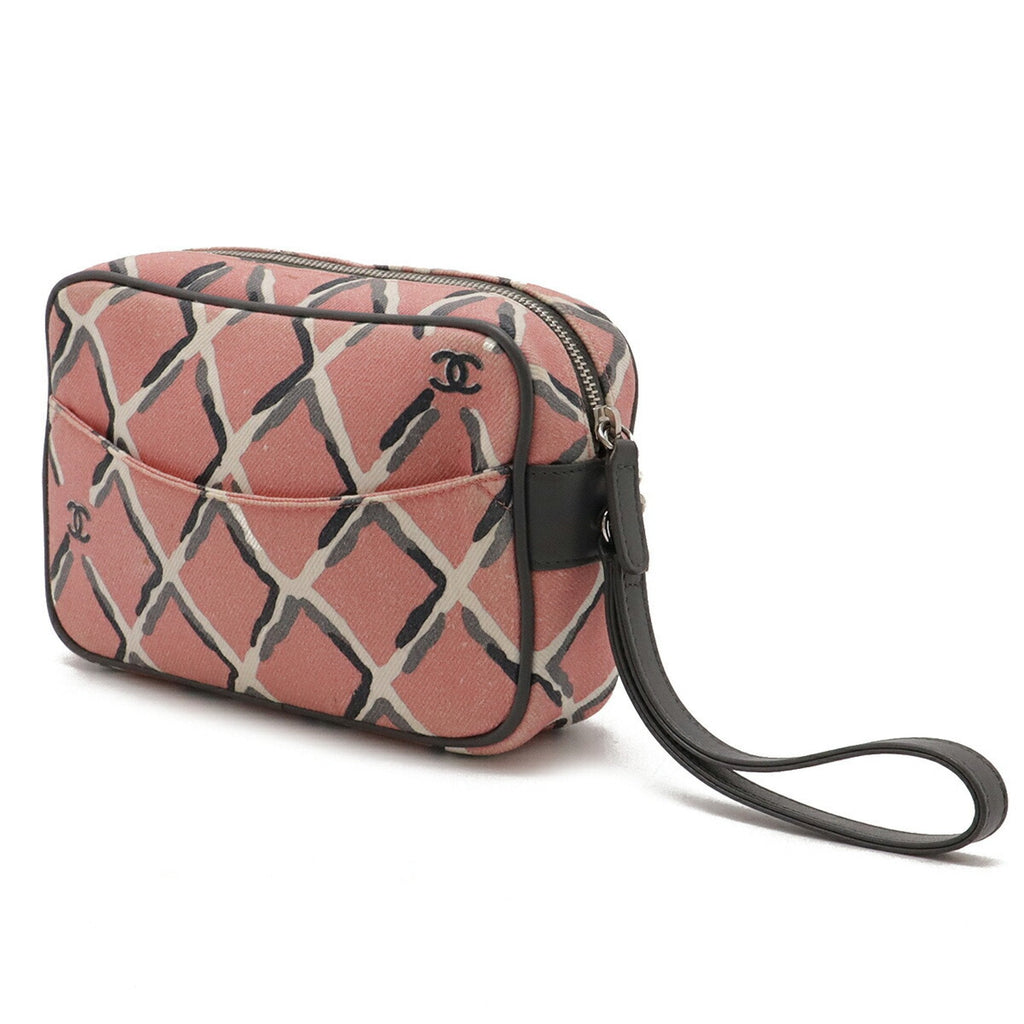 Chanel Canvas Crossbody Bag with Coco Mark Detailing