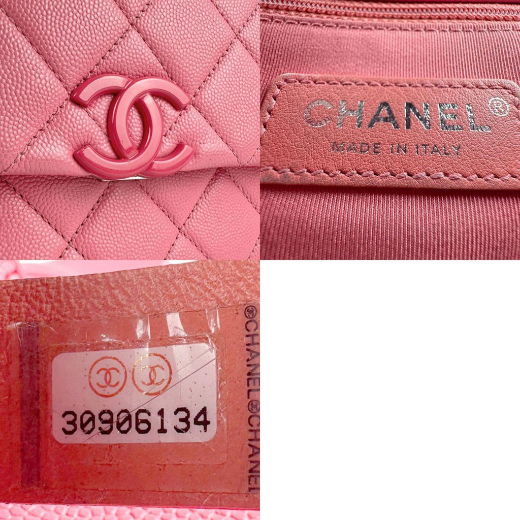 Chanel Leather Handbag with  Card