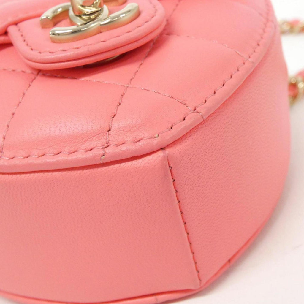 Chanel Leather Bag with  Card and Metal Fittings