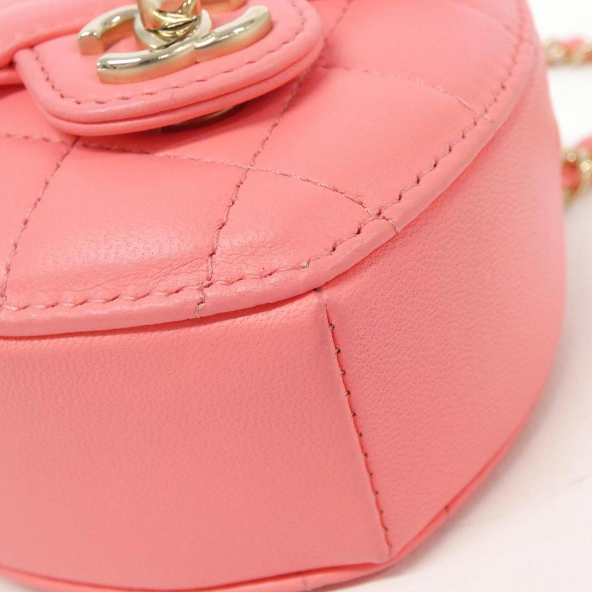 Chanel Leather Bag with  Card and Metal Fittings