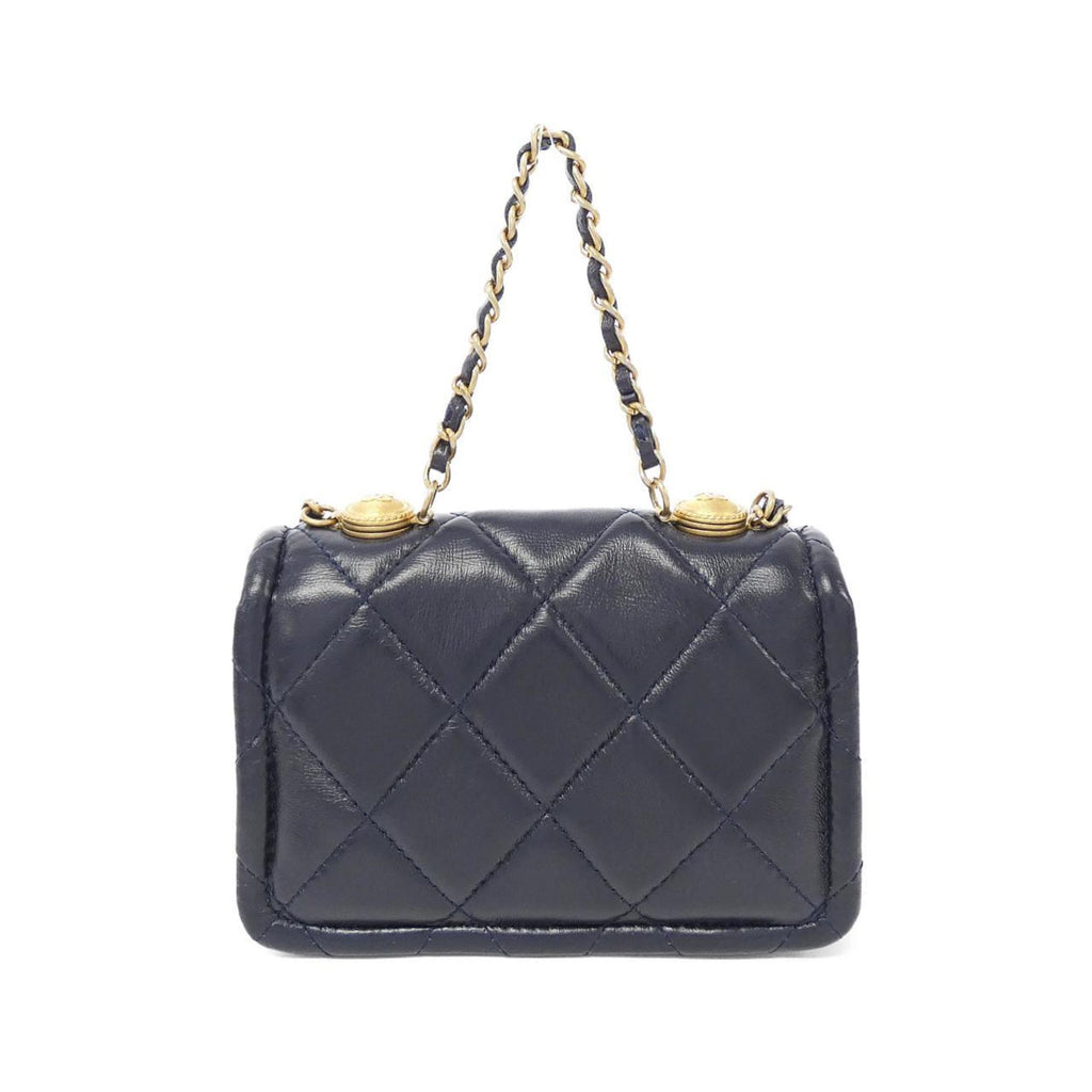 Chanel Emerald Material Handbag with Dust Bag and  Card