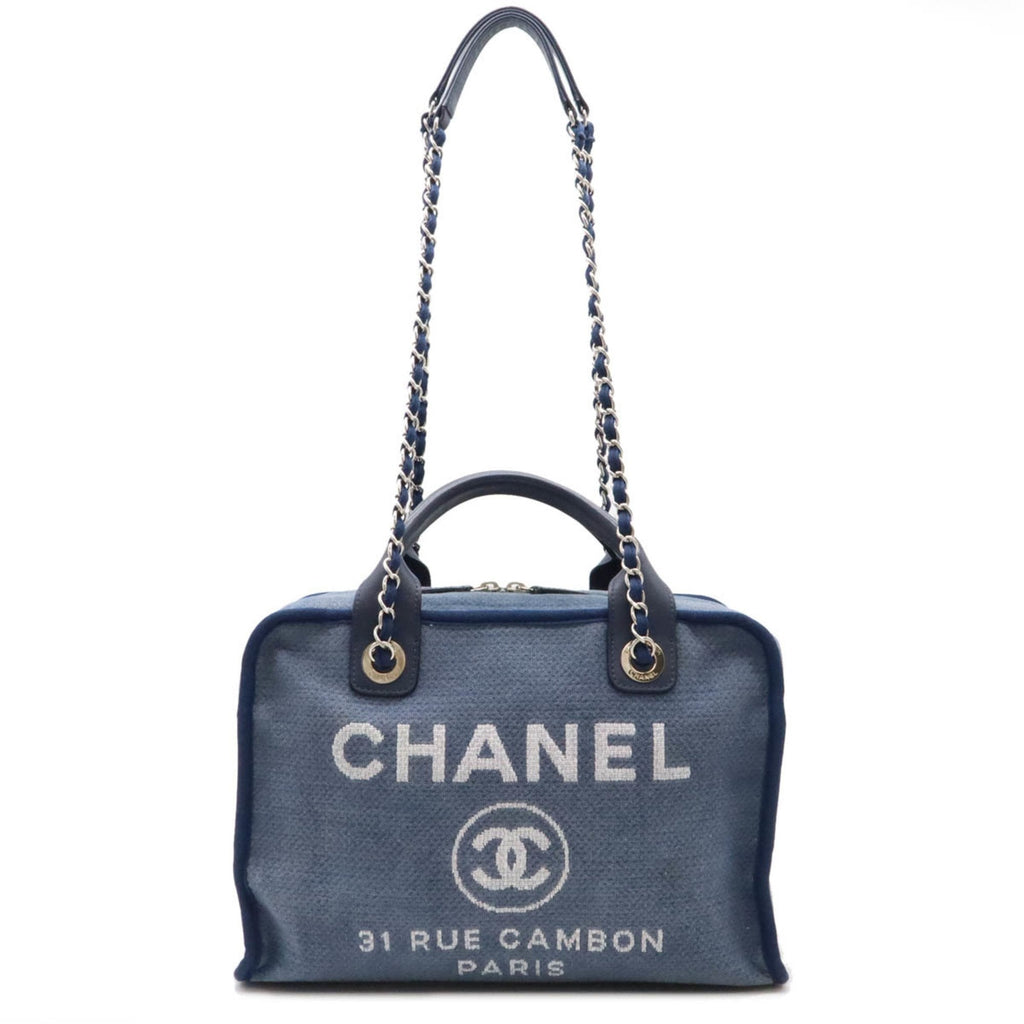 Chanel Denim Tote Bag with  Card and Slight Wear