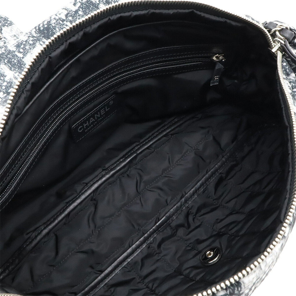Chanel Tweed Single Flap Bag with Box and Accessories