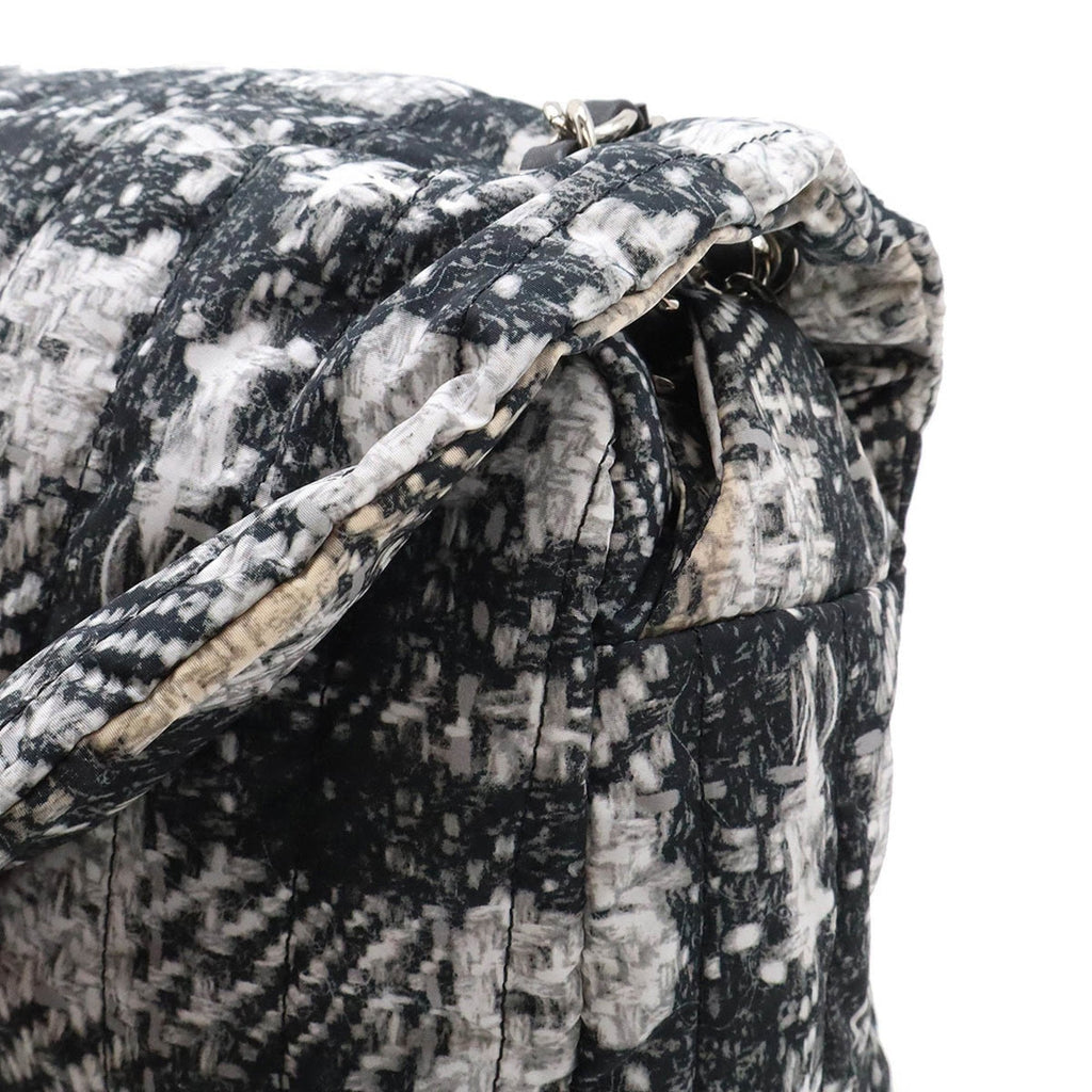 Chanel Tweed Single Flap Bag with Box and Accessories