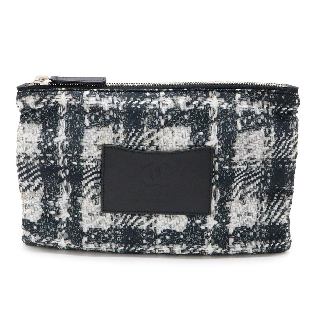 Chanel Tweed Single Flap Bag with Box and Accessories