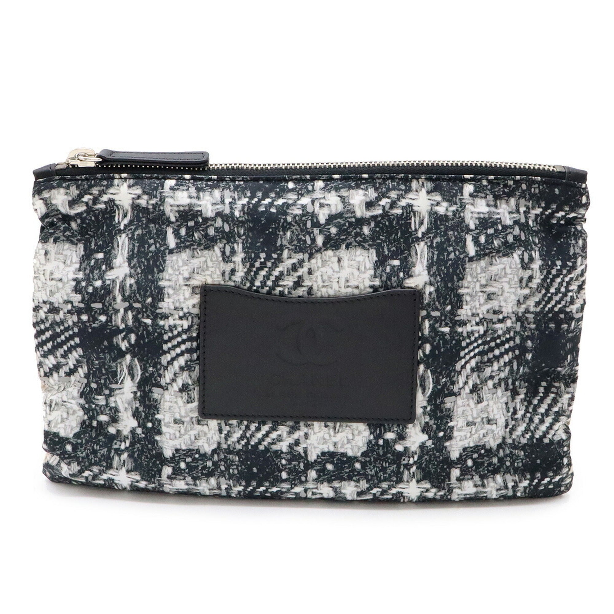 Chanel Tweed Single Flap Bag with Box and Accessories