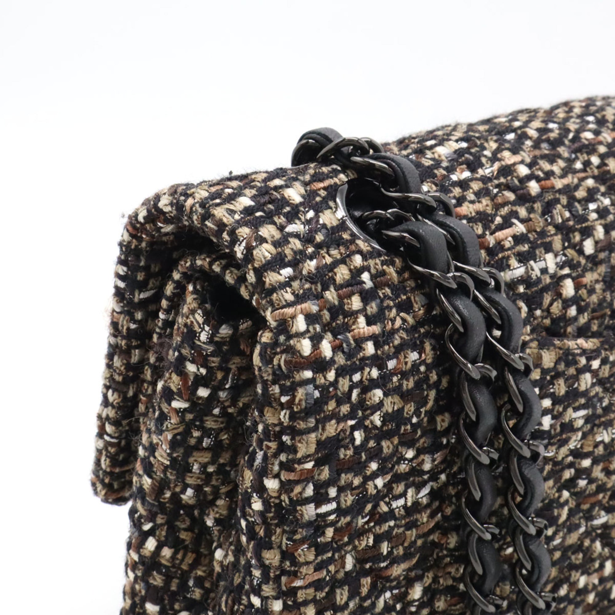 Chanel Timeless Tweed Bag with Dust Bag and  Card