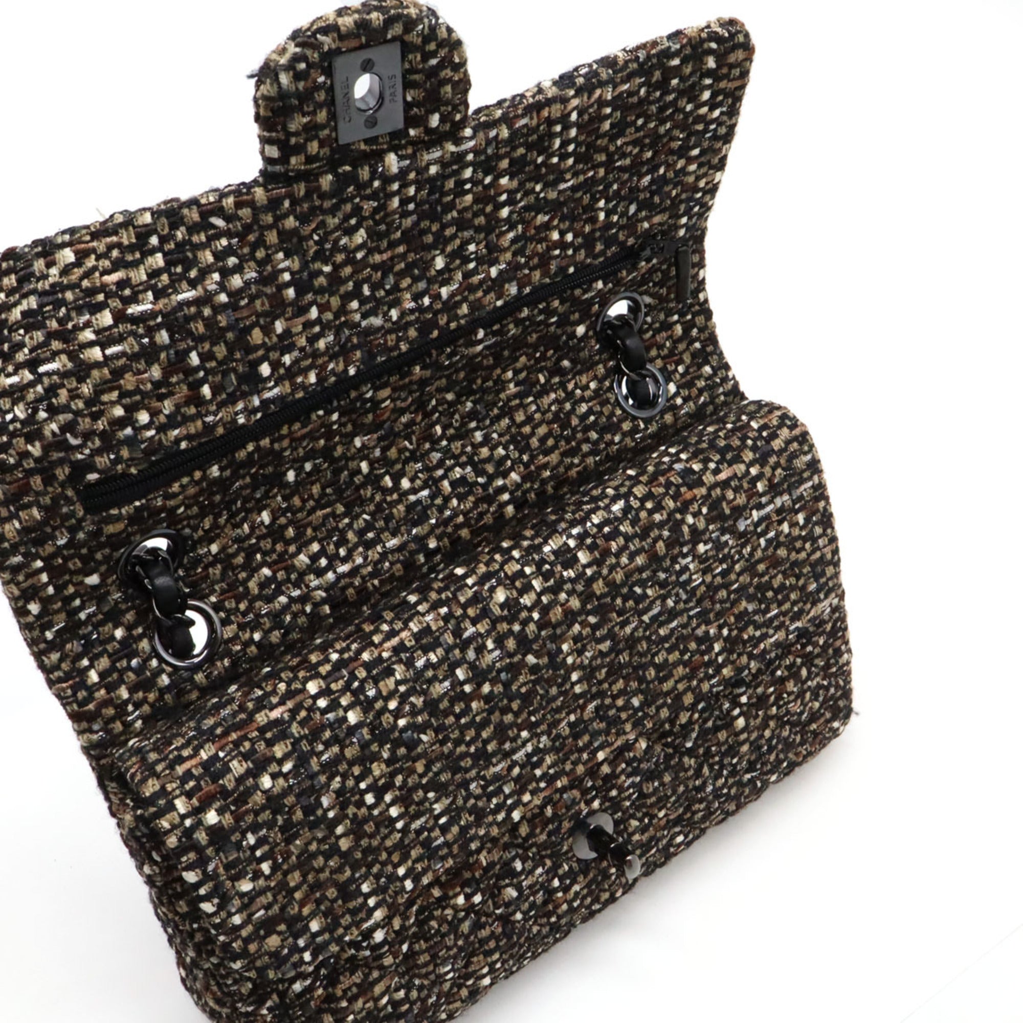 Chanel Timeless Tweed Bag with Dust Bag and  Card