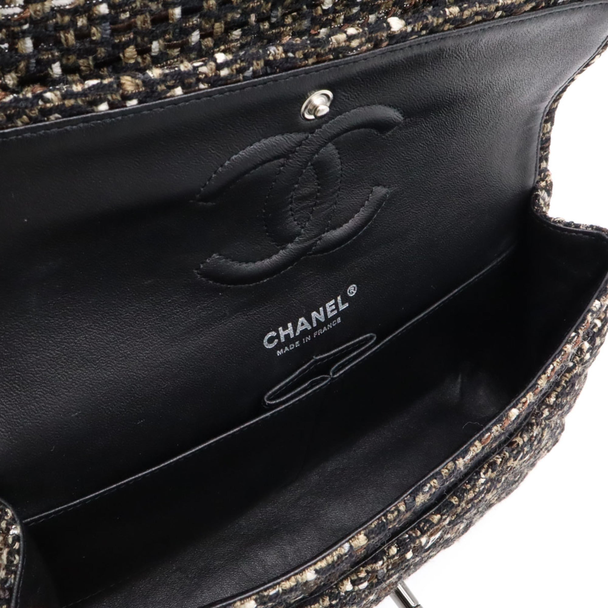 Chanel Timeless Tweed Bag with Dust Bag and  Card