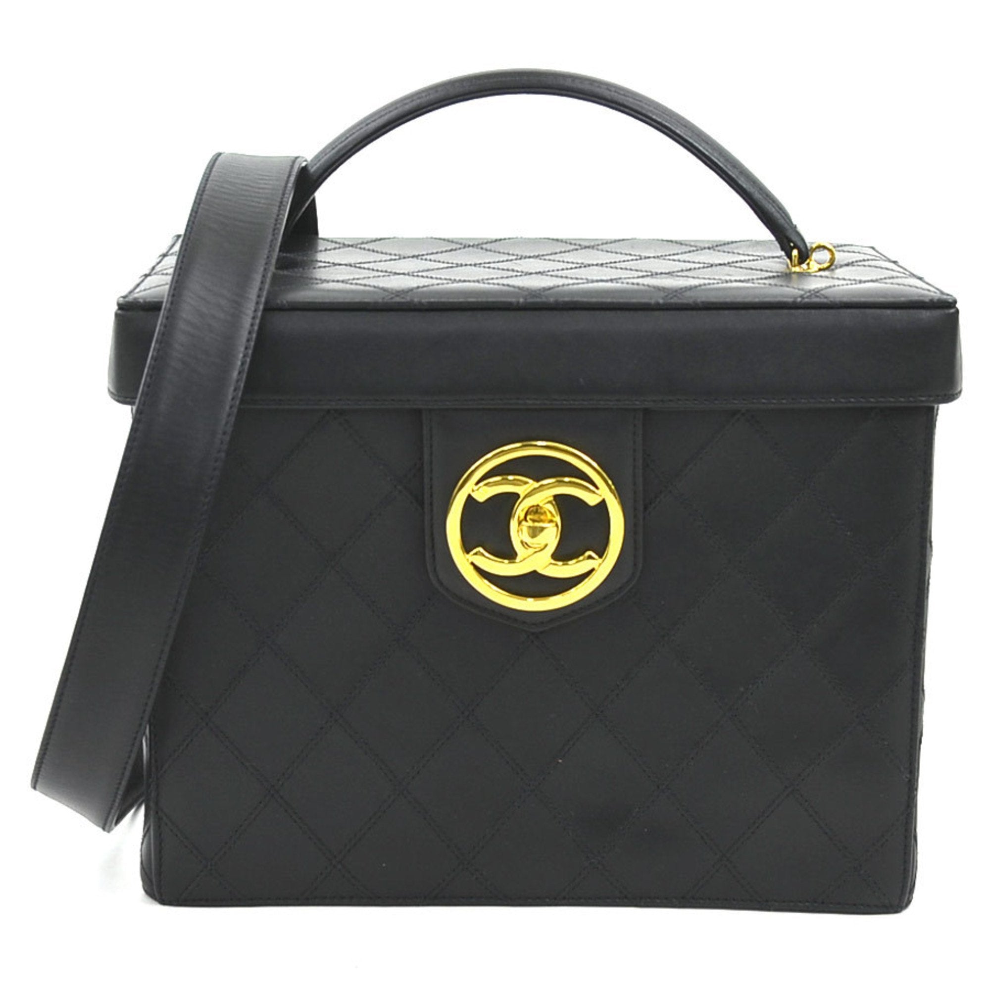 Chanel Leather Vanity Bag with  Card Slight Scratches