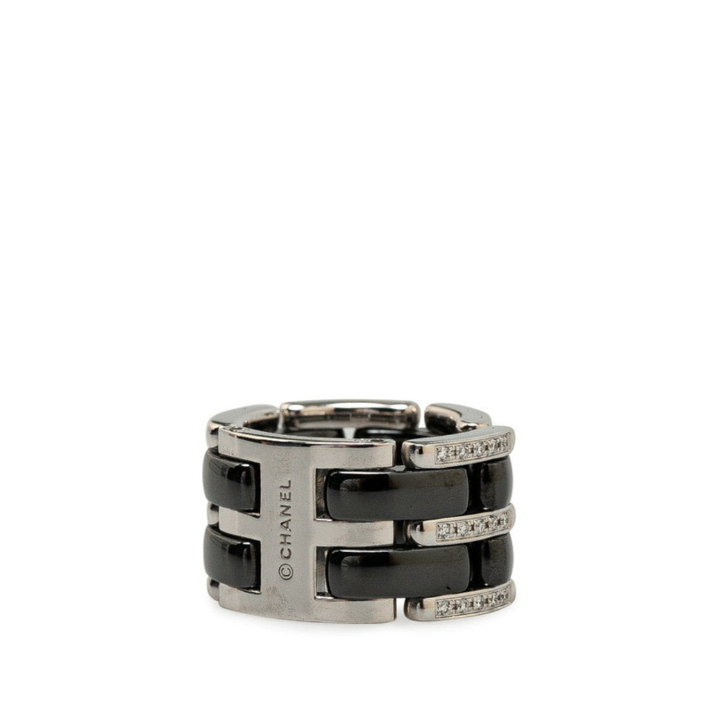Chanel White Gold Ultra Ring with Box and Dust Bag