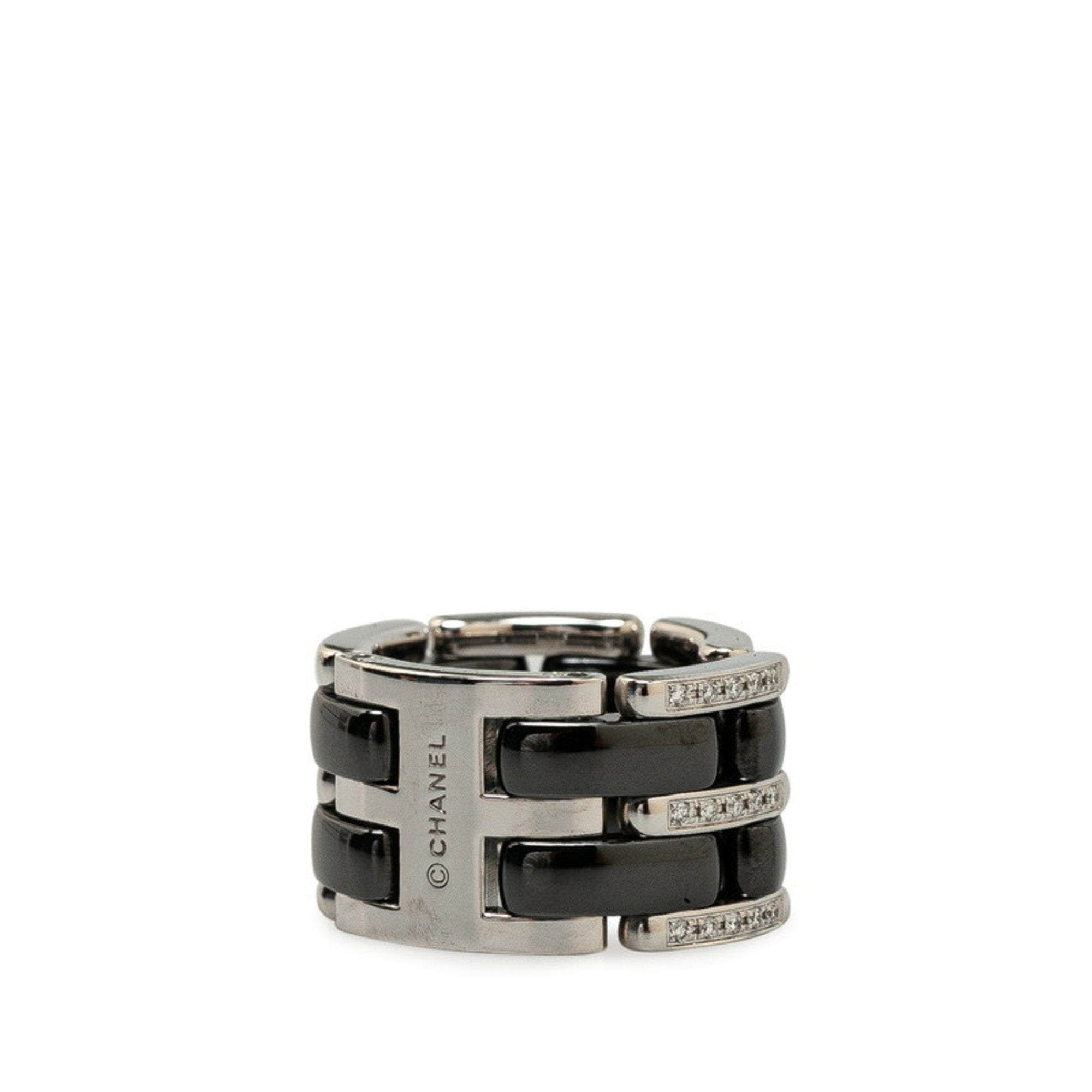 Chanel White Gold Ultra Ring with Box and Dust Bag