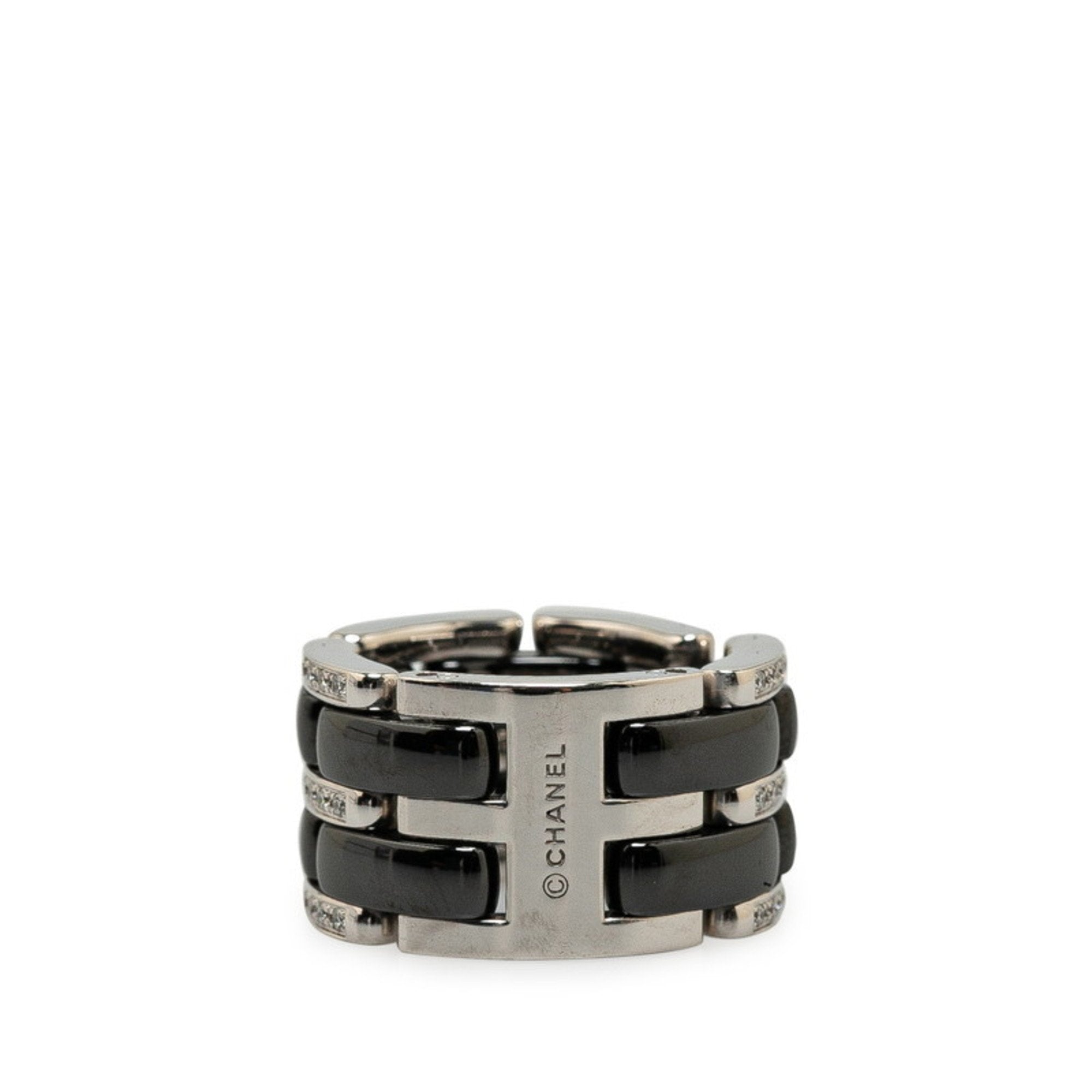 Chanel White Gold Ultra Ring with Box and Dust Bag