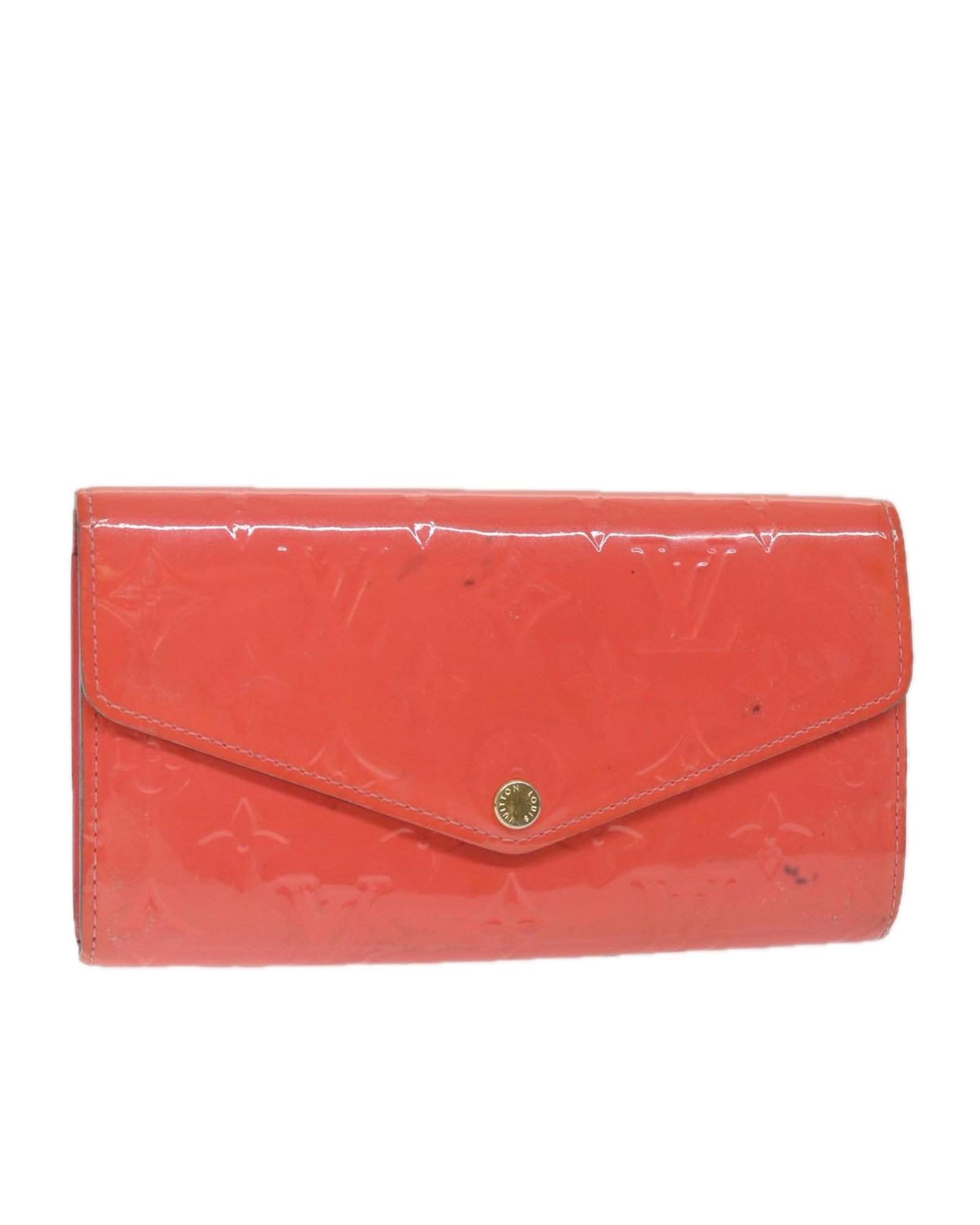 Hot Pink Patent Leather Long Wallet