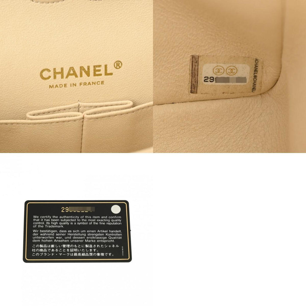 Chanel Timeless Leather Handbag with Dust Bag and  Card